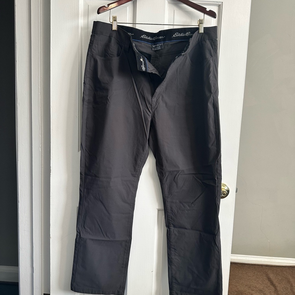 Eddie Bauer Men's Dark Gray Chinos